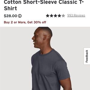 Eddie Bauer Men's Tall Midnight Navy Short Sleeve Tee